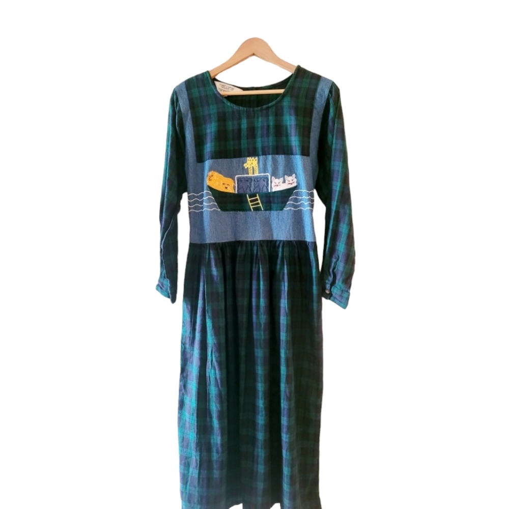 Natural Impressions Prairie Cottage Core Granny Core Dress Noah's Ark Size Med